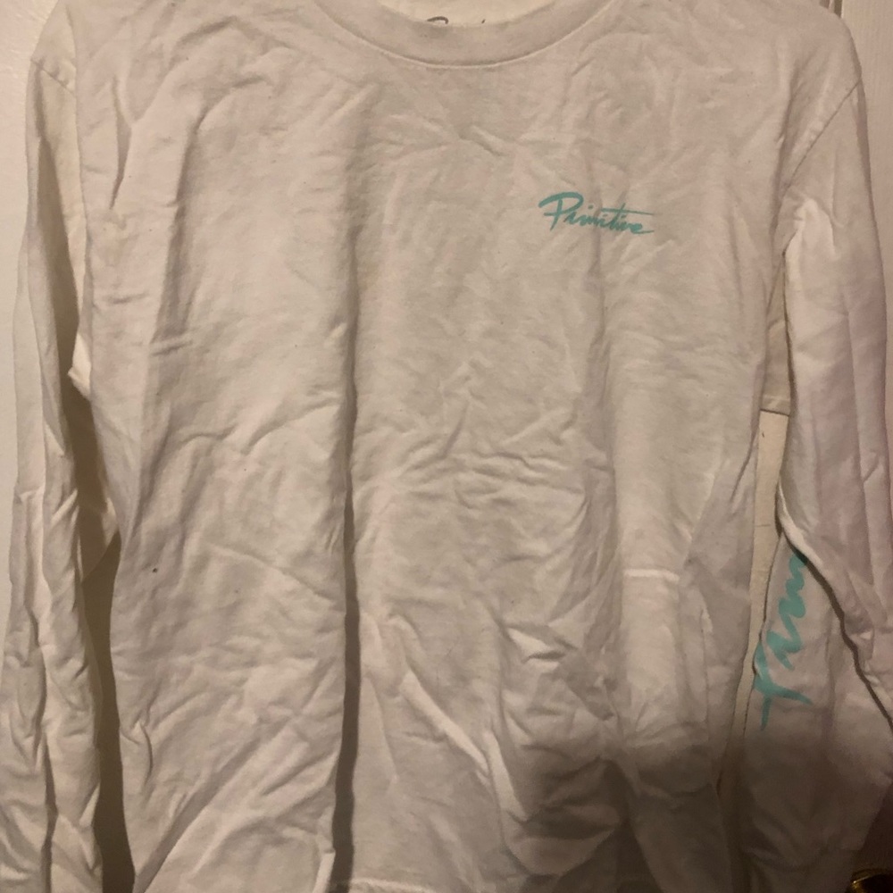 Primitive Long Sleeve, blue lettering.